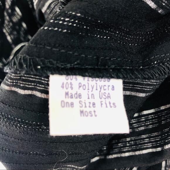 MSquare black silver stripe lagenlook crop wide leg lagenlook pants medium - Picture 8 of 8